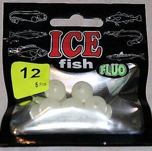 Korálky Ice Fish Fluo 15ks 6mm