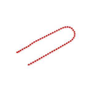 Kovový řetízek Ball Chain Metallic 3,2mm 25cm - Red
