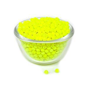 Plastové kuličky Neon Plastic Beads 50ks 4,0mm - Yellow