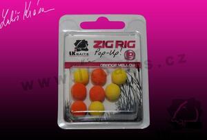 Pěnové boilies ZIG RIG Pop Up LK Baits 10mm - Orange-Yellow