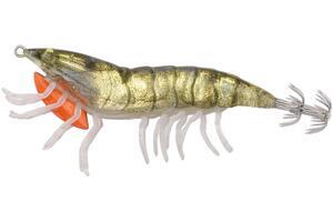 Nástraha kreveta Savage Gear 3D Hybrid Shrimp EGI jig Glitter 9,2cm 21g - Olive Flash - 1