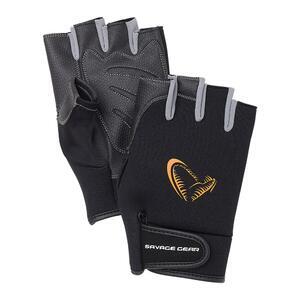 Neoprenové rukavice Savage Gear Half Finger Black