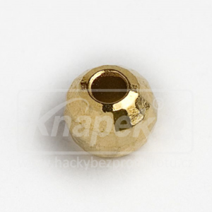 Kulička wolframová fazetovaná 10ks zlatá- 2,5mm - 2