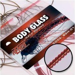 Body Glass Half Round 241 - červeno růžová - 2