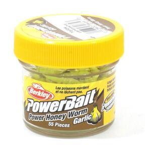 Vosí larvy Berkley PowerBait® Honey Worm Garlic 55ks - žlutá česnek - 2