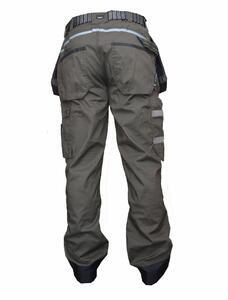 Pracovní kalhoty GWT s kapsami olivové - S - 3