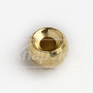 Kulička wolframová fazetovaná 10ks zlatá- 3,0mm - 3