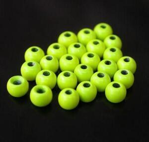 Kulička kovová barvená Bead Head 20ks Fluo Chartreuse - 4,0mm - 3