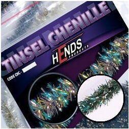 Tinsel Chenille 4mm CHT-16 - paví zelená - 3