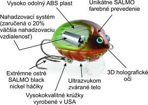 Wobler Salmo Lil’Bug 2,0cm F - Green Bug, GBG - 4