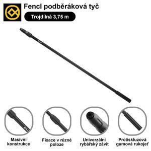 Podběráková tyč Fencl 3,75m - 3díly - 4