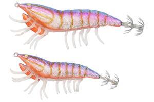Nástraha kreveta Savage Gear 3D Hybrid Shrimp EGI jig Glitter 9,2cm 21g - Burnt Orange - 5