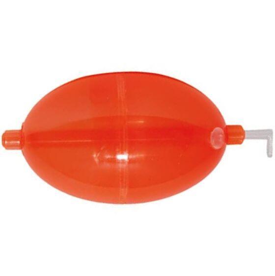 Průběžná bublina - oválné plovátko Buldo červené - 50x75mm